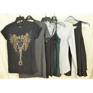 Lot of 6 tees tanks button shirt XS/S - Hard rock